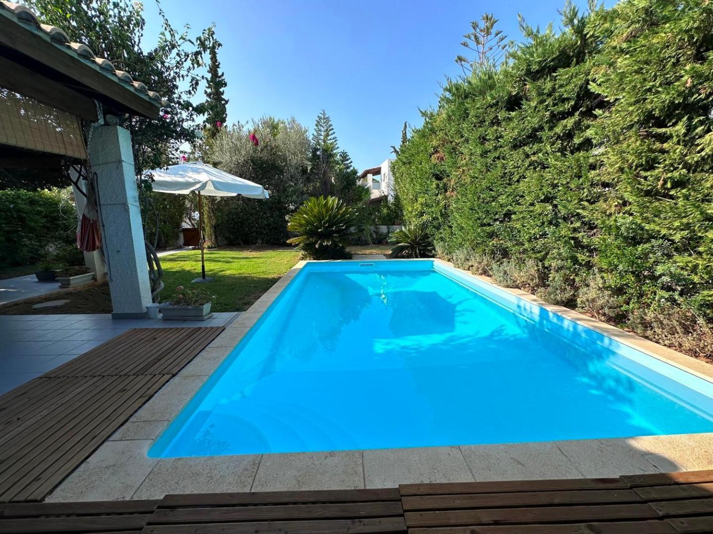 Villa Amy With A Pool In Porto Hydra By Goutos Properties Thermisia Bagian luar foto